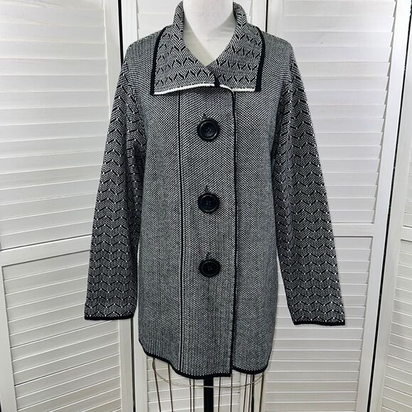 Soni Sweater Coat Size 1X Long Line - Picture 2 of 10